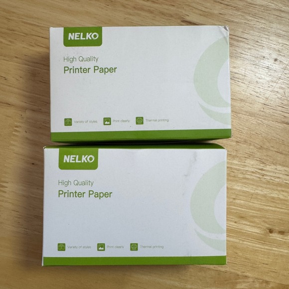 Nelko Other - Nelko‎ Thermal Printer Sticker Paper 54mm x 3.5m White Continuous 5 Rolls Total